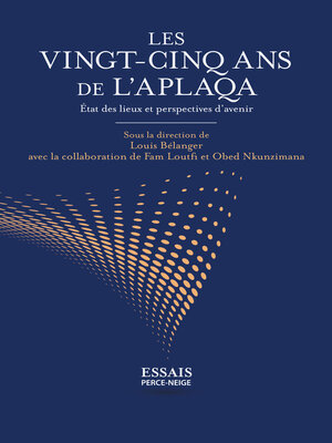 cover image of Les vingt-cinq ans de l'APLAQA